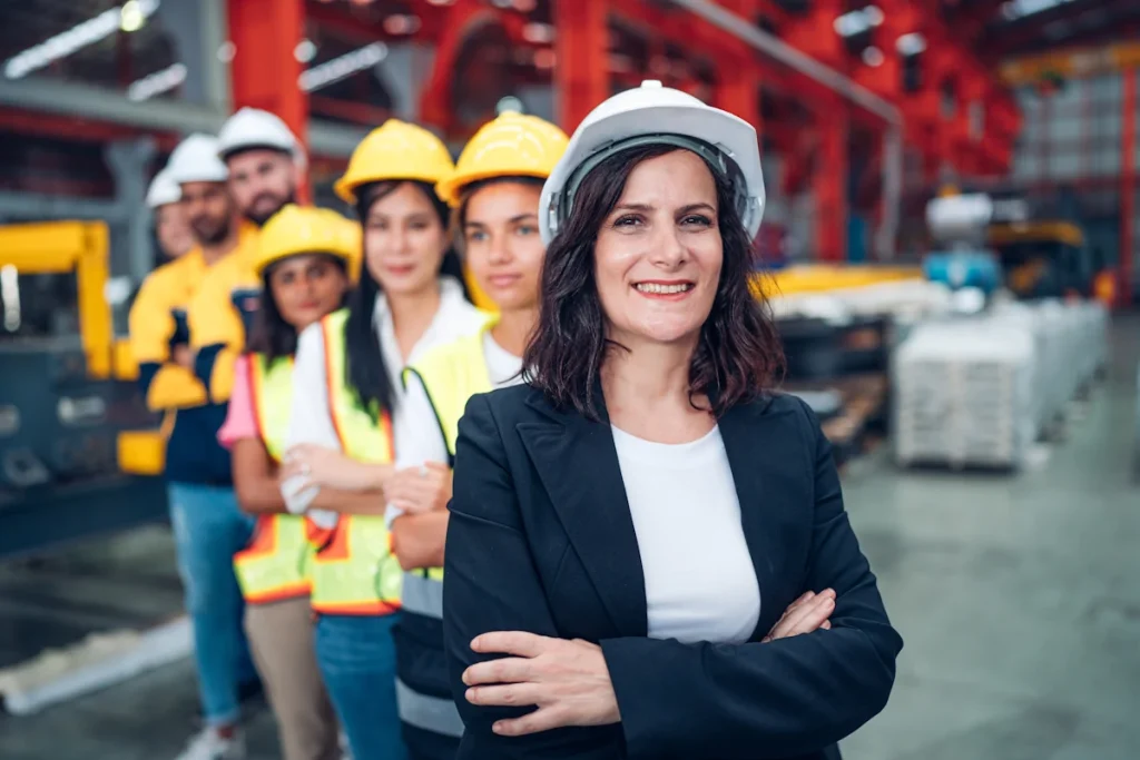 Une responsable technique en freelance avec son équipe